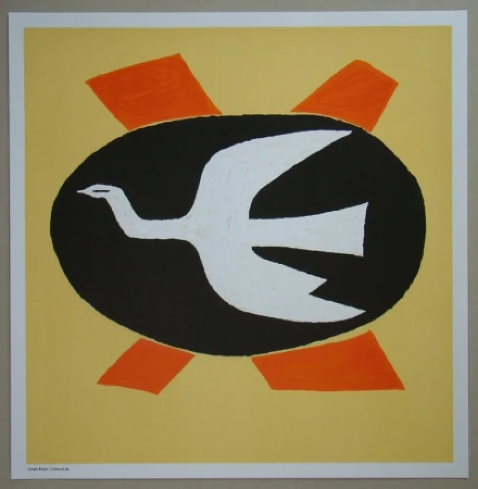 Lithographie Braque - L'oiseau de feu, 1958