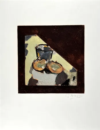 Eau-Forte Et Aquatinte Braque -  Nature Morte Oblique 