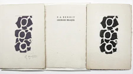 Livre Illustré Braque - NÉ LE (Pour les 50 ans de Rné Char). 2 gravures originales dont une en couleur signée.