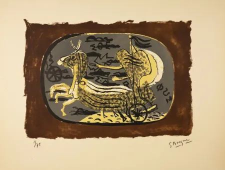 Lithographie Braque - Phaéton (Char I)