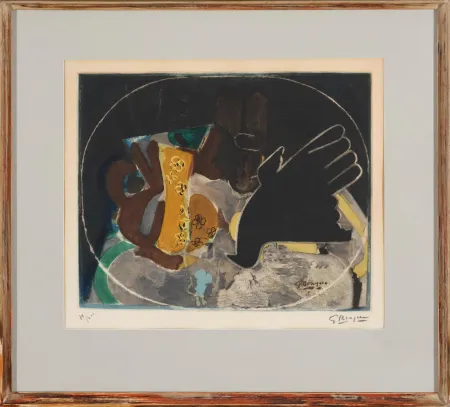 Eau-Forte Braque - Pichet et oiseau