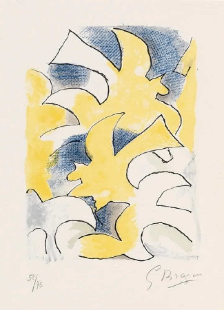 Lithographie Braque - Profil (Profile) from Lettera amorosa