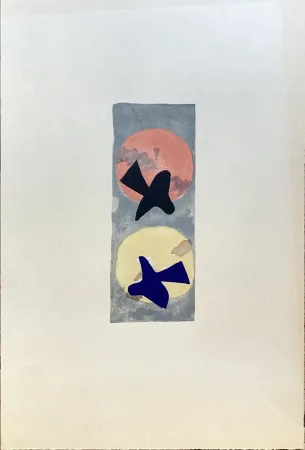 Lithographie Braque - Soleil et lune II