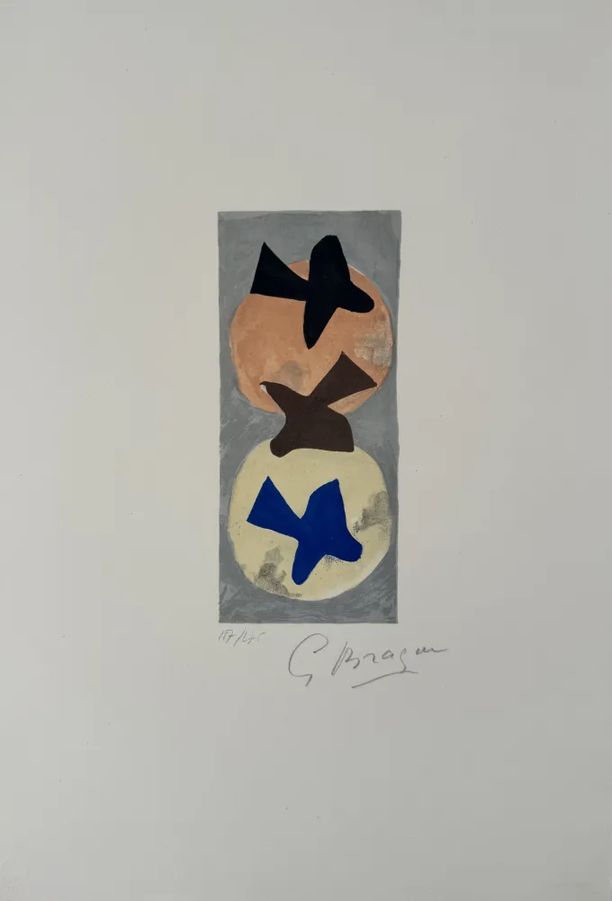Lithographie Braque - Soleil et Lune II 