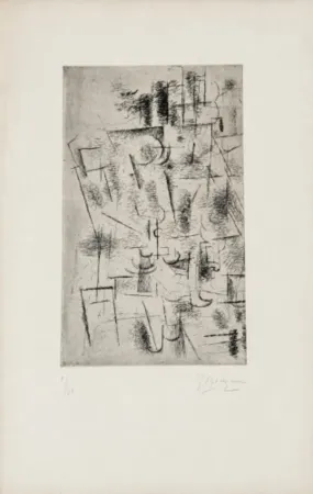 Gravure Braque - Still Life with Glass