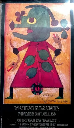 Lithographie Brauner - Victor BRAUNER - Formes Rituelles, 1987 - Rare and beautiful lithographic poster