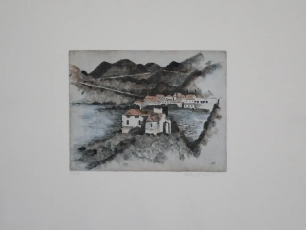 Eau-Forte Et Aquatinte Breiter - Häuser am Hafen / Houses in the Harbor