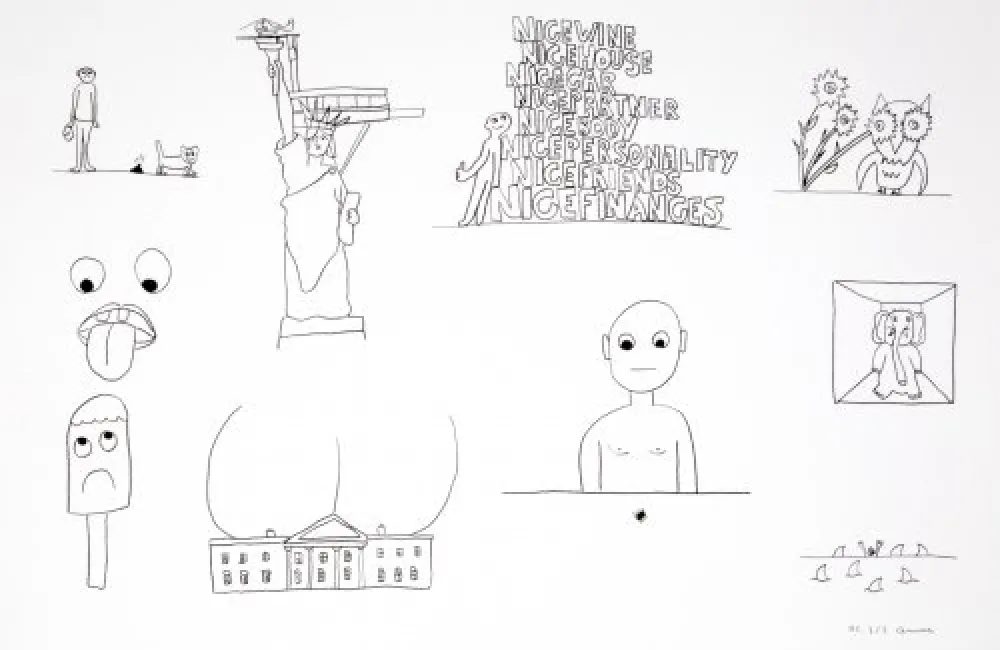 Lithographie Breuning  - Random thoughts about life 1