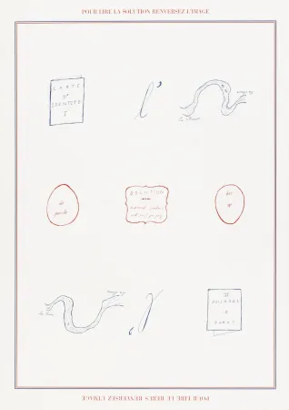 Sérigraphie Broodthaers - Rébus