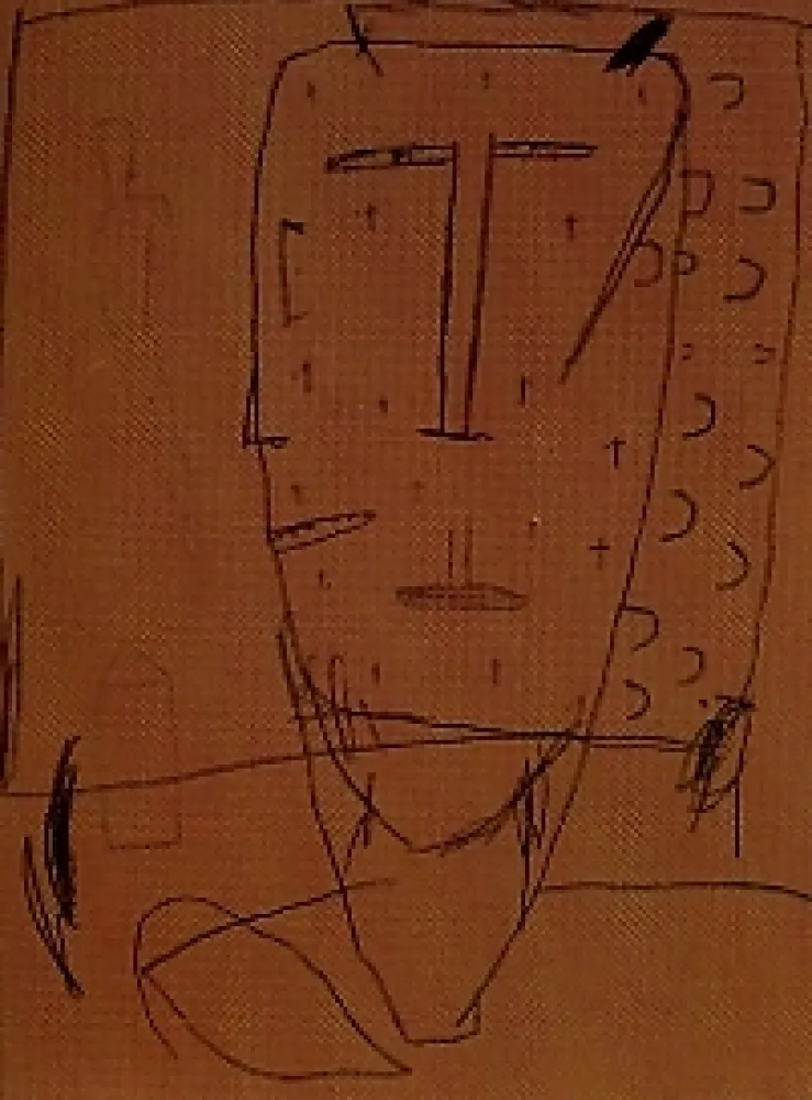 Lithographie Brown - Self portrait 4