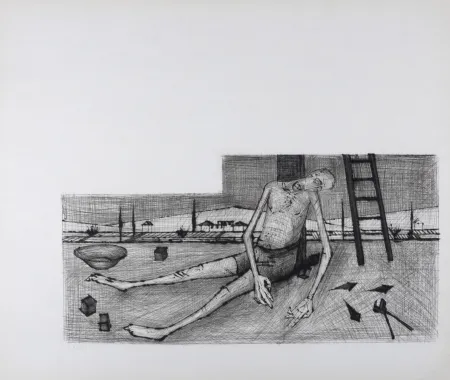 Gravure Buffet - Déposition, La Passion du Christ, 1954