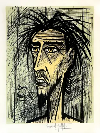 Lithographie Buffet - Don Quichotte 