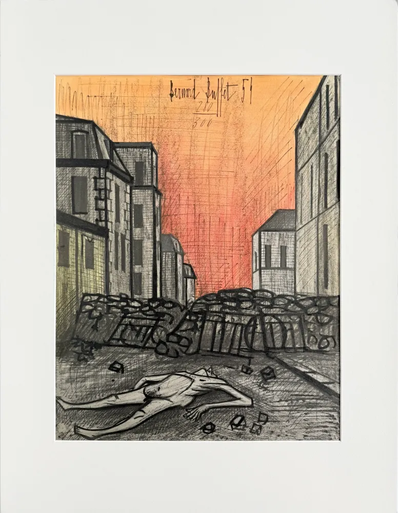 Lithographie Buffet - Horreur de la guerre