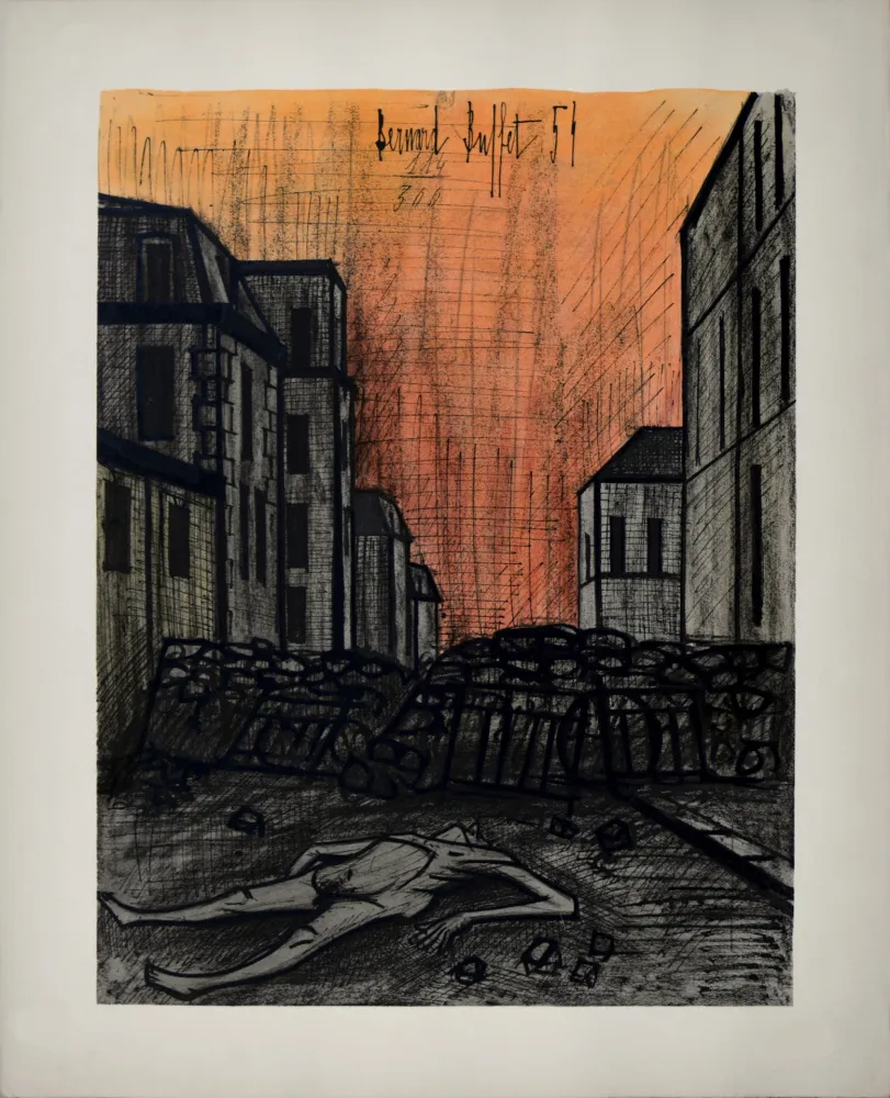 Lithographie Buffet - Horreur de la guerre, 1960 - Hand-numbered!