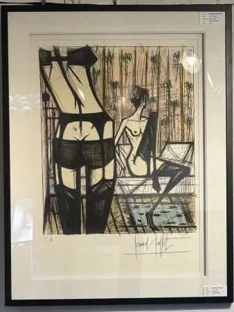 Lithographie Buffet - Jeux de dames IX