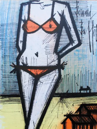 Lithographie Buffet - LE BIKINI