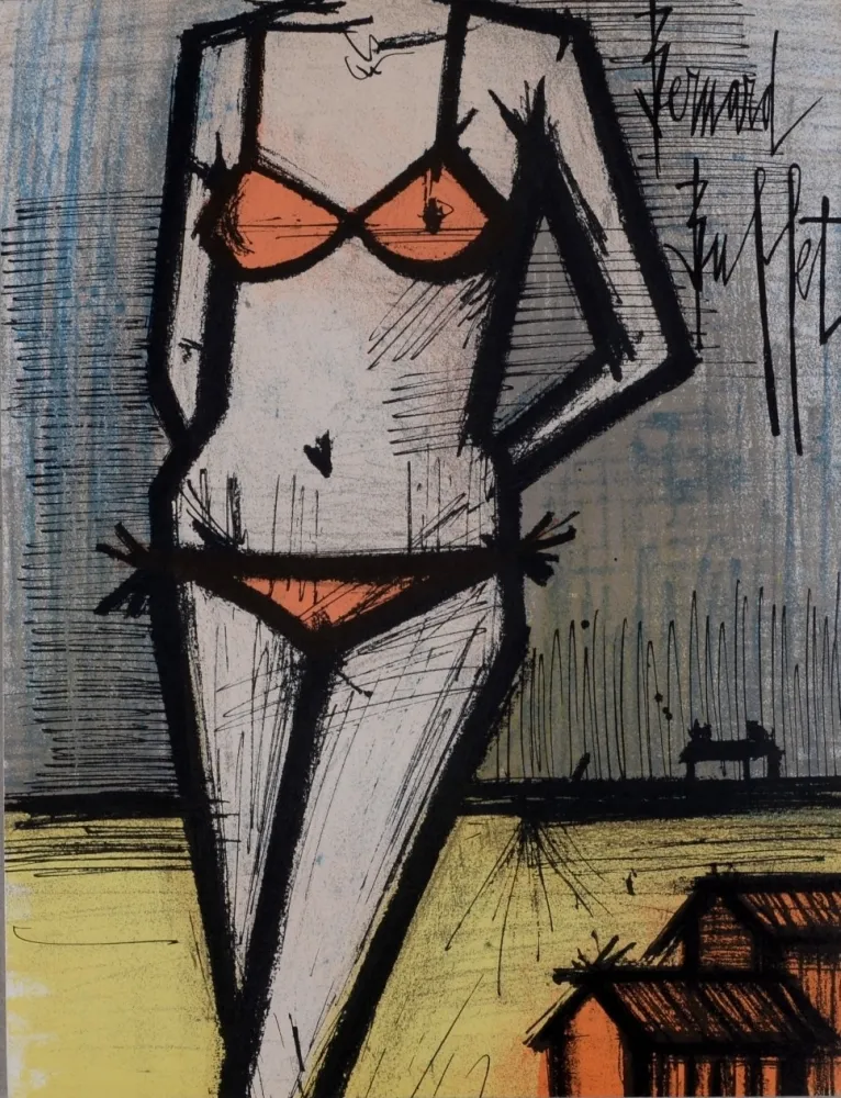 Lithographie Buffet - Le Bikini, 1967