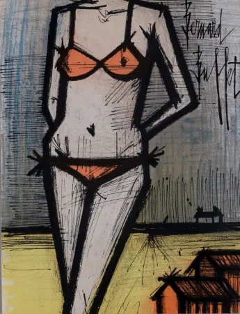Lithographie Buffet - Le Bikini, 1967