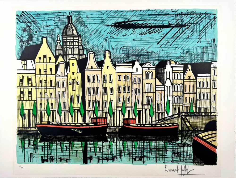 Lithographie Buffet -  Le Singel Amsterdam 