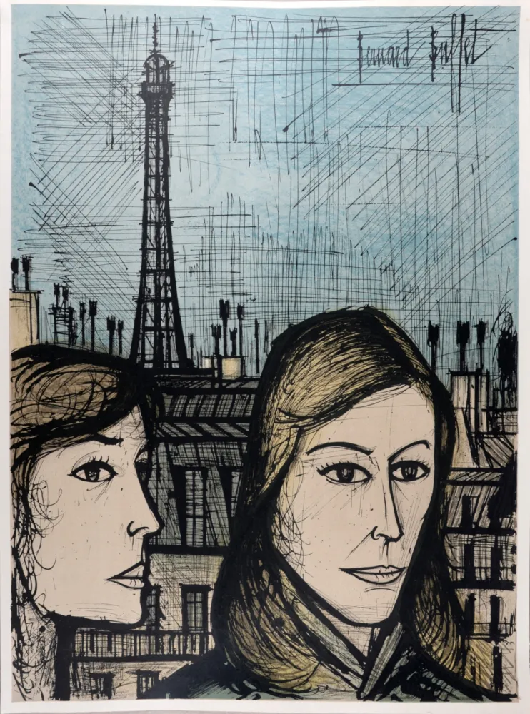 Lithographie Buffet - Les Parisiennes, 1958
