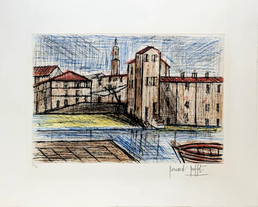 Gravure Buffet -  Saint-Tropez, la Ponche 
