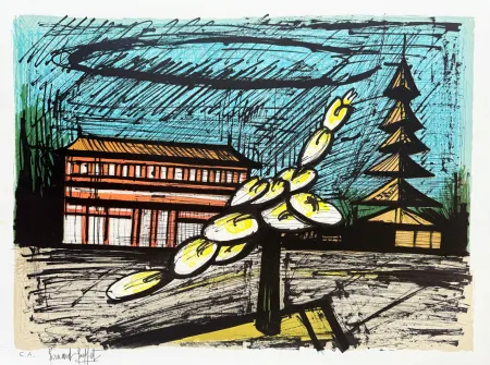 Lithographie Buffet - Voyage au Japon