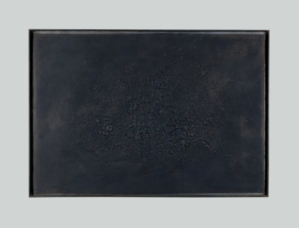 Eau-Forte Et Aquatinte Burri - Cretto Nero D