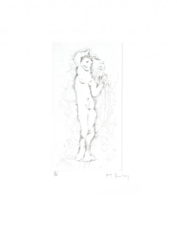 Eau-Forte Bury - Nuée de neige