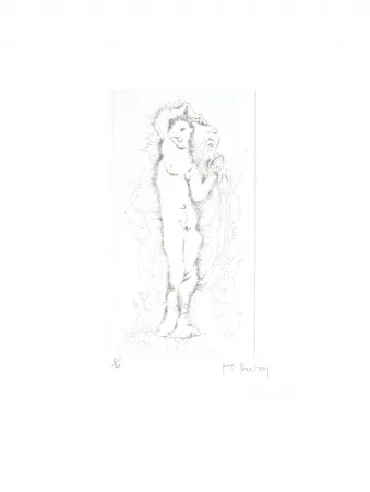 Eau-Forte Bury - Nuée de neige