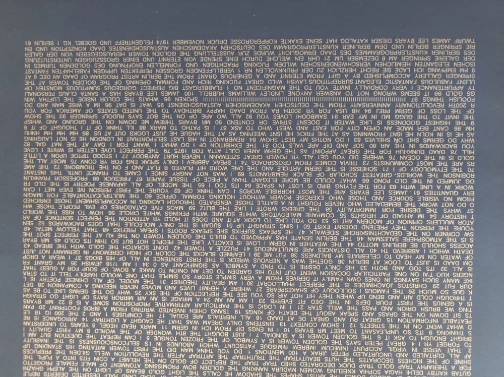 Sérigraphie Byars - The golden Tower, 1974. Diptychon. 