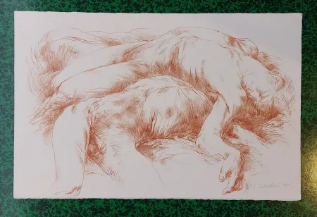 Lithographie Caballero - NU 