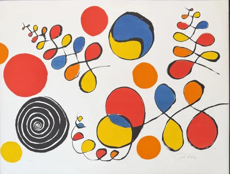 Lithographie Calder - Alexander Calder (1898-1976) -Floating Helix -Color lithograph on paper - 1976