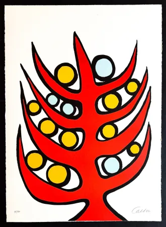 Lithographie Calder - Alexander Calder ( 1898 – 1976 ) – L’albero del bene e del male – color lithograph on paper – 1975