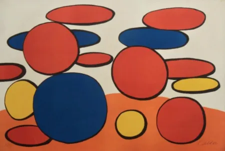 Lithographie Calder - Composition aux cercles