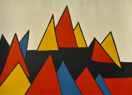 Lithographie Calder - Horizontal Pyramides
