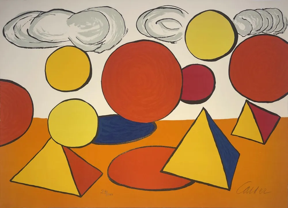 Lithographie Calder - Le Piège / The Trap from La Memoire Elementaire