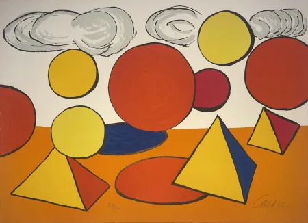 Lithographie Calder - Le Piège / The Trap from La Memoire Elementaire