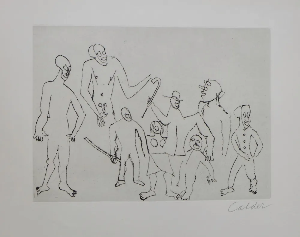 Gravure Calder - Santa Claus IV