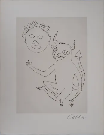 Gravure Calder - Santa Claus : le Petit Diable