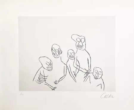 Gravure Calder - Santa Claus VI