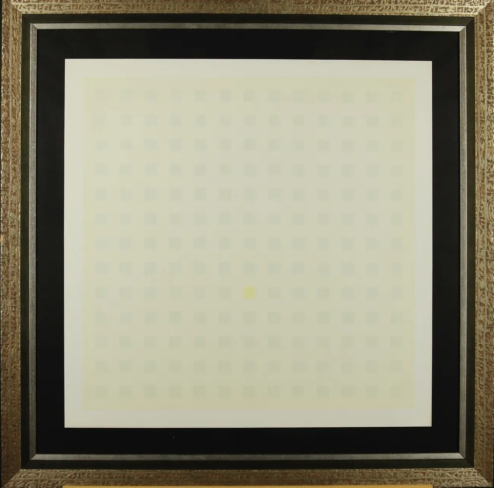 Sérigraphie Calderara - Green Squares