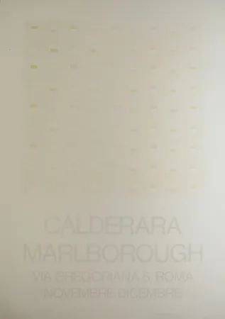 Sérigraphie Calderara - Marlborough (SIGNED silkscreen exhibition poster on fine paper)