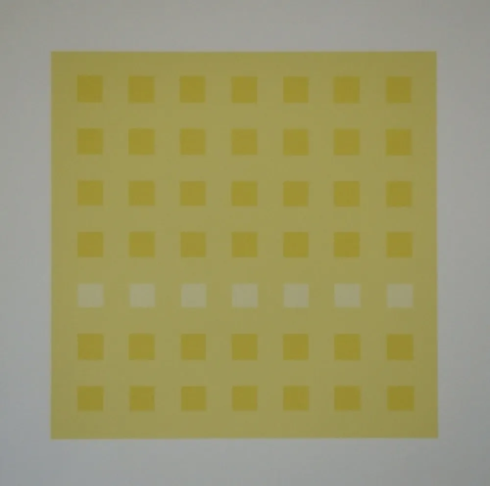 Sérigraphie Calderara - Yellow Squares