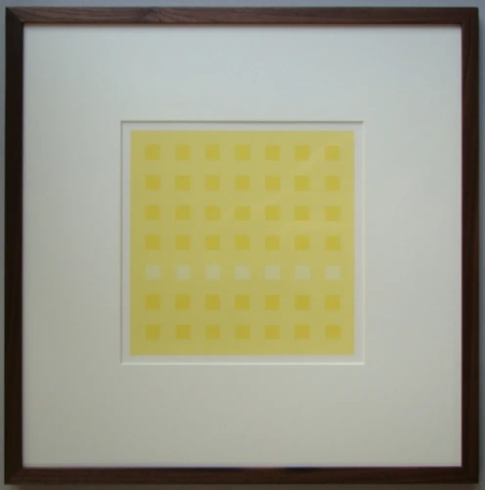 Sérigraphie Calderara - Yellow Squares