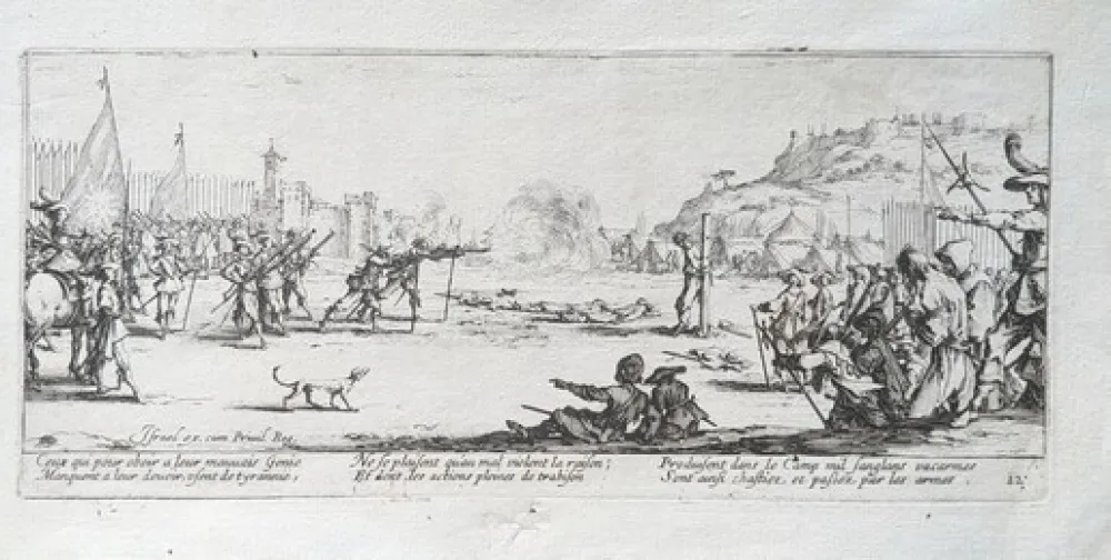 Eau-Forte Callot - L'Arquebusade / The Firing Squad