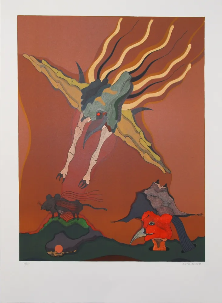 Lithographie Camacho  - Catching Bird