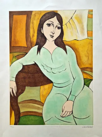 Eau-Forte Et Aquatinte Cantatore - Ragazza