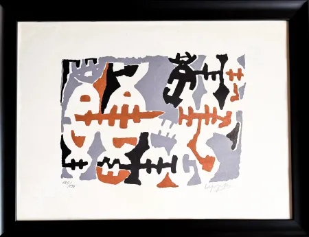 Lithographie Capogrossi - Giuseppe Capogrossi (1900–1972) - Untitled - Color lithograph on paper - 1957