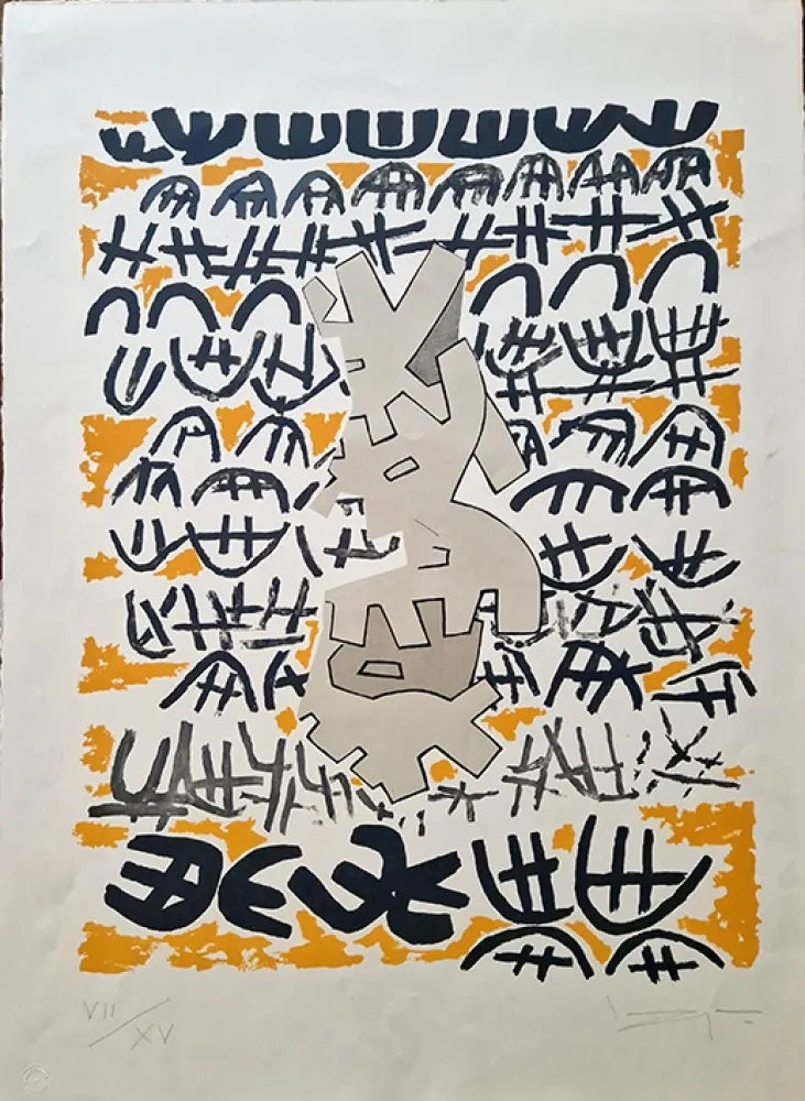 Lithographie Capogrossi - Opale 4