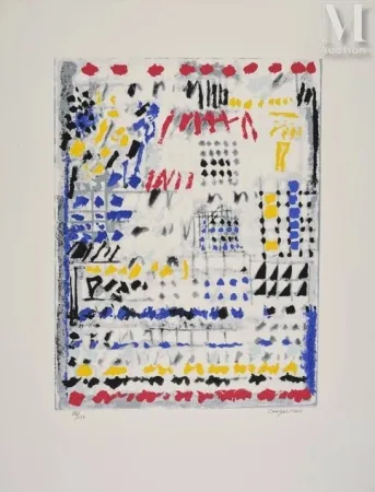 Lithographie Cargaleiro - Orphée (1983)